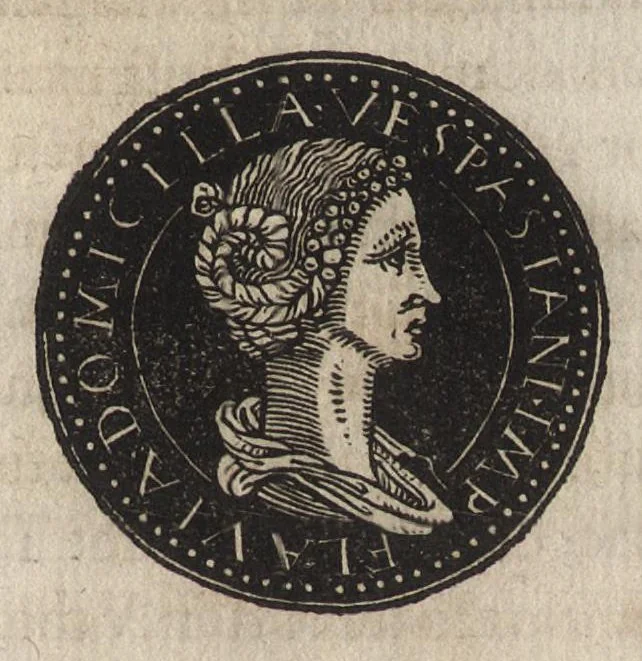 An illustration from Epitome thesavri antiqvitatum : hoc est, IMPP Rom. orientalium & occidentalium iconum, ex antiquis numismatibus quàm fidelissimè deliniatarum, 1553, leaf 144