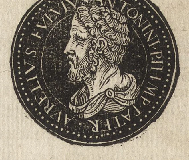 An illustration from Epitome thesavri antiqvitatum : hoc est, IMPP Rom. orientalium & occidentalium iconum, ex antiquis numismatibus quàm fidelissimè deliniatarum, 1553, leaf 169