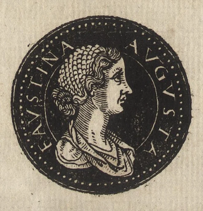 An illustration from Epitome thesavri antiqvitatum : hoc est, IMPP Rom. orientalium & occidentalium iconum, ex antiquis numismatibus quàm fidelissimè deliniatarum, 1553, leaf 169