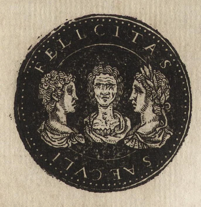 An illustration from Epitome thesavri antiqvitatum : hoc est, IMPP Rom. orientalium & occidentalium iconum, ex antiquis numismatibus quàm fidelissimè deliniatarum, 1553, leaf 190