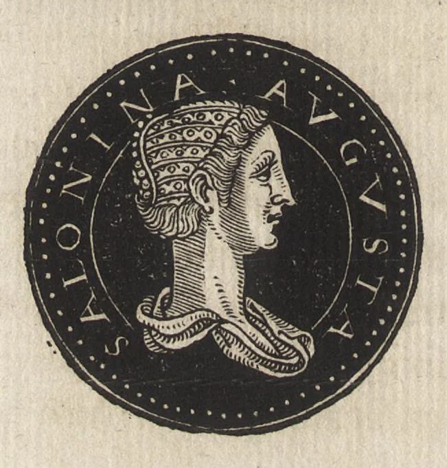 An illustration from Epitome thesavri antiqvitatum : hoc est, IMPP Rom. orientalium & occidentalium iconum, ex antiquis numismatibus quàm fidelissimè deliniatarum, 1553, leaf 229