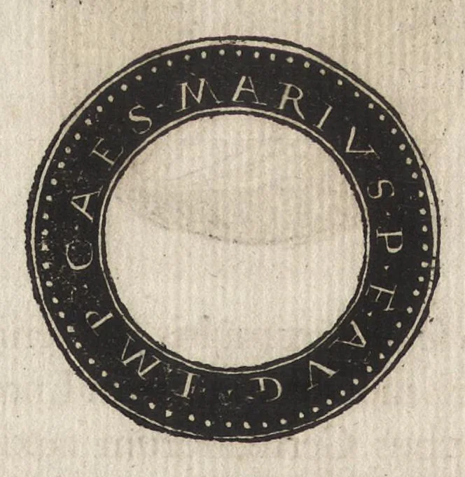 An illustration from Epitome thesavri antiqvitatum : hoc est, IMPP Rom. orientalium & occidentalium iconum, ex antiquis numismatibus quàm fidelissimè deliniatarum, 1553, leaf 233