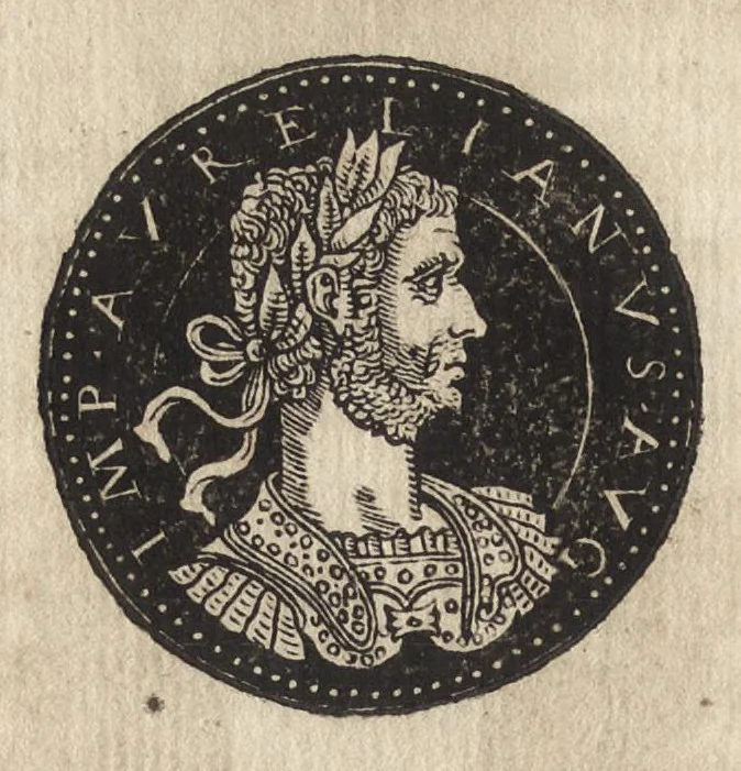 An illustration from Epitome thesavri antiqvitatum : hoc est, IMPP Rom. orientalium & occidentalium iconum, ex antiquis numismatibus quàm fidelissimè deliniatarum, 1553, leaf 247