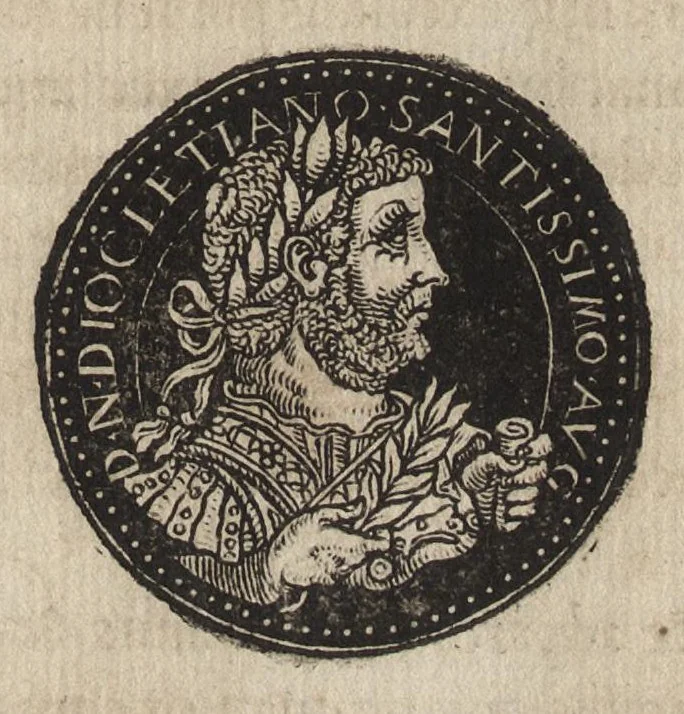 An illustration from Epitome thesavri antiqvitatum : hoc est, IMPP Rom. orientalium & occidentalium iconum, ex antiquis numismatibus quàm fidelissimè deliniatarum, 1553, leaf 258