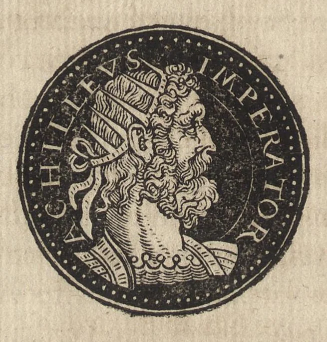 An illustration from Epitome thesavri antiqvitatum : hoc est, IMPP Rom. orientalium & occidentalium iconum, ex antiquis numismatibus quàm fidelissimè deliniatarum, 1553, leaf 261