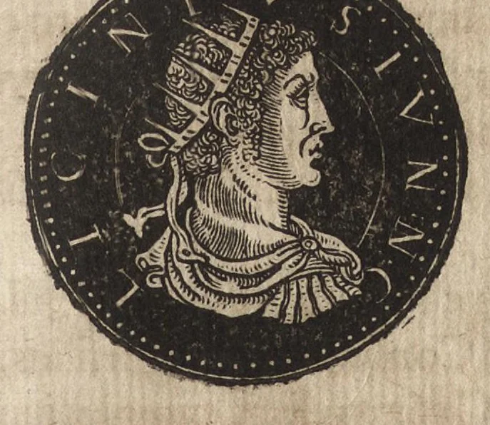 An illustration from Epitome thesavri antiqvitatum : hoc est, IMPP Rom. orientalium & occidentalium iconum, ex antiquis numismatibus quàm fidelissimè deliniatarum, 1553, leaf 270