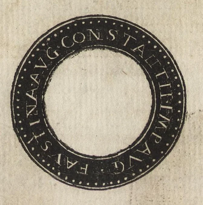 An illustration from Epitome thesavri antiqvitatum : hoc est, IMPP Rom. orientalium & occidentalium iconum, ex antiquis numismatibus quàm fidelissimè deliniatarum, 1553, leaf 280