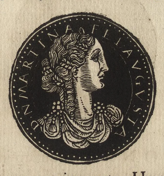 An illustration from Epitome thesavri antiqvitatum : hoc est, IMPP Rom. orientalium & occidentalium iconum, ex antiquis numismatibus quàm fidelissimè deliniatarum, 1553, leaf 322