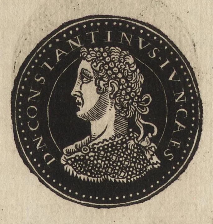 An illustration from Epitome thesavri antiqvitatum : hoc est, IMPP Rom. orientalium & occidentalium iconum, ex antiquis numismatibus quàm fidelissimè deliniatarum, 1553, leaf 322