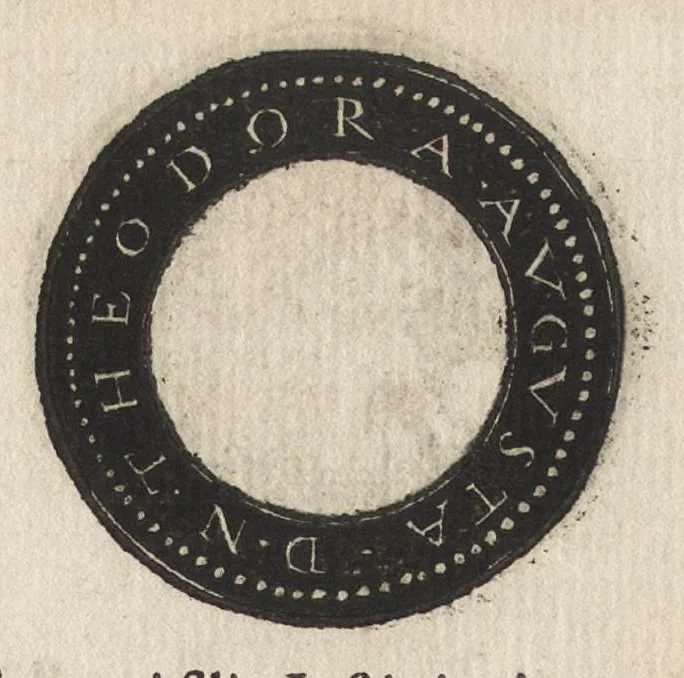 An illustration from Epitome thesavri antiqvitatum : hoc est, IMPP Rom. orientalium & occidentalium iconum, ex antiquis numismatibus quàm fidelissimè deliniatarum, 1553, leaf 327
