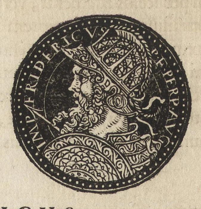 An illustration from Epitome thesavri antiqvitatum : hoc est, IMPP Rom. orientalium & occidentalium iconum, ex antiquis numismatibus quàm fidelissimè deliniatarum, 1553, leaf 393