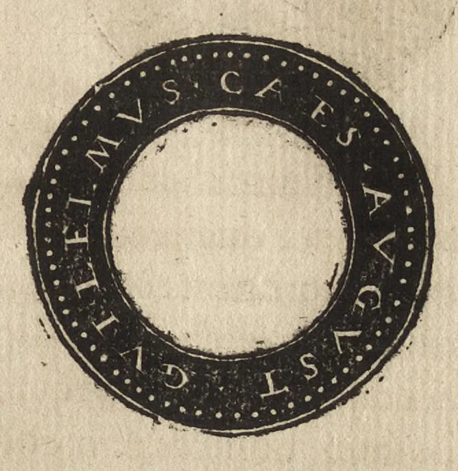 An illustration from Epitome thesavri antiqvitatum : hoc est, IMPP Rom. orientalium & occidentalium iconum, ex antiquis numismatibus quàm fidelissimè deliniatarum, 1553, leaf 406
