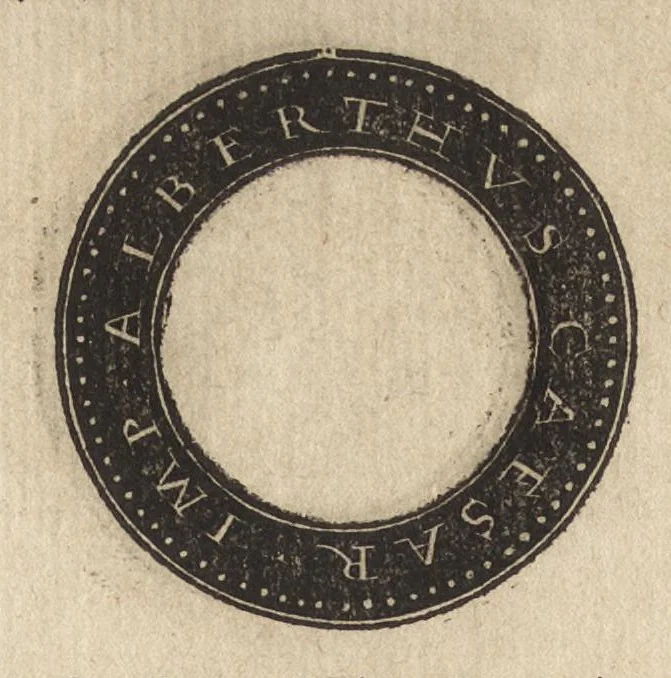 An illustration from Epitome thesavri antiqvitatum : hoc est, IMPP Rom. orientalium & occidentalium iconum, ex antiquis numismatibus quàm fidelissimè deliniatarum, 1553, leaf 411