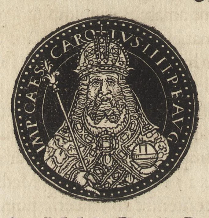 An illustration from Epitome thesavri antiqvitatum : hoc est, IMPP Rom. orientalium & occidentalium iconum, ex antiquis numismatibus quàm fidelissimè deliniatarum, 1553, leaf 415