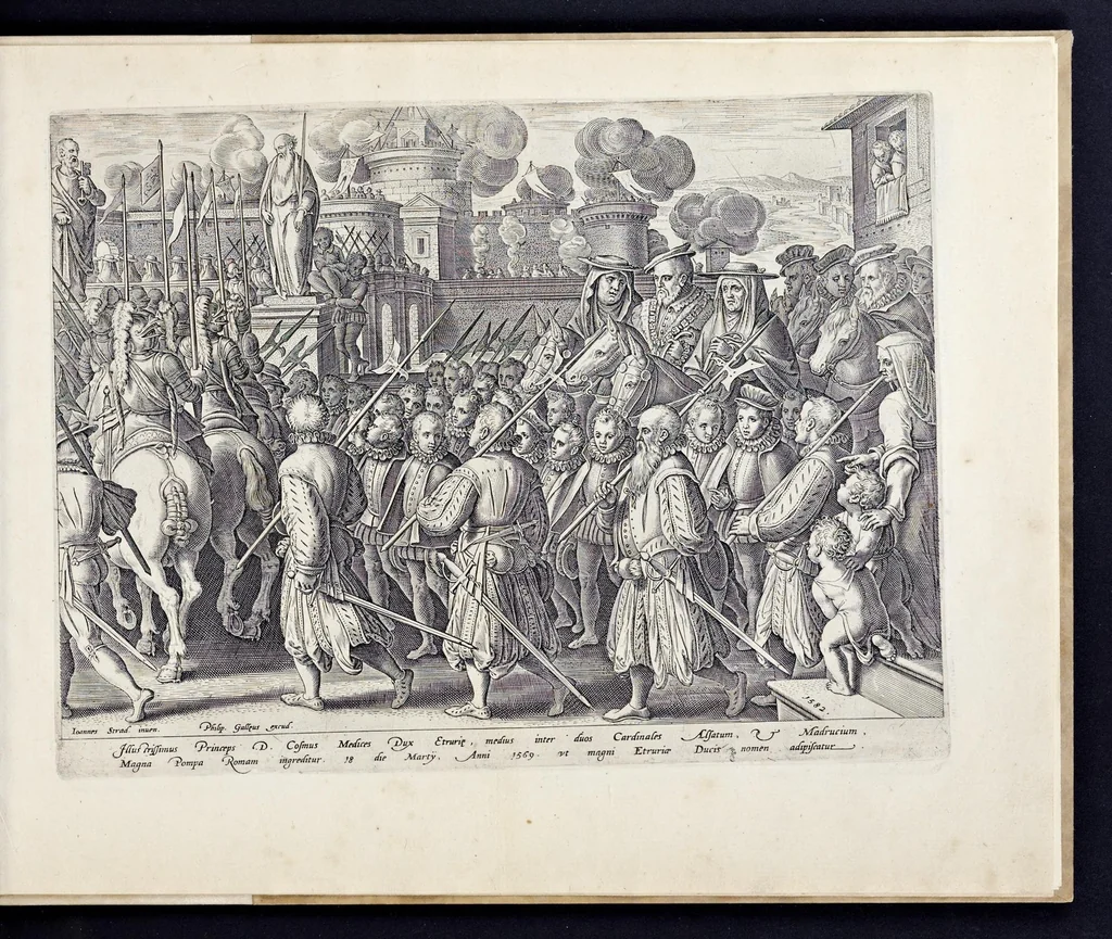 An illustration from Mediceae familiae rervm feliciter gestarvm victoriae et trivmphi, 1583, leaf 38