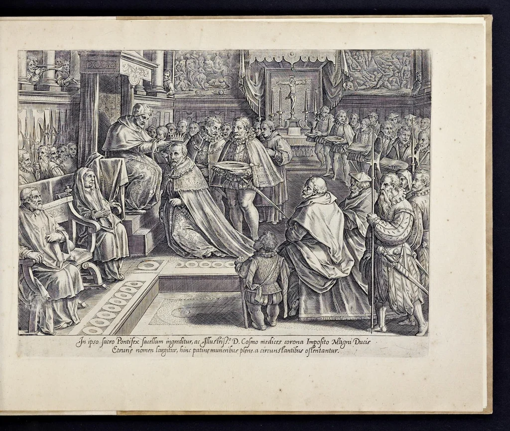 An illustration from Mediceae familiae rervm feliciter gestarvm victoriae et trivmphi, 1583, leaf 42