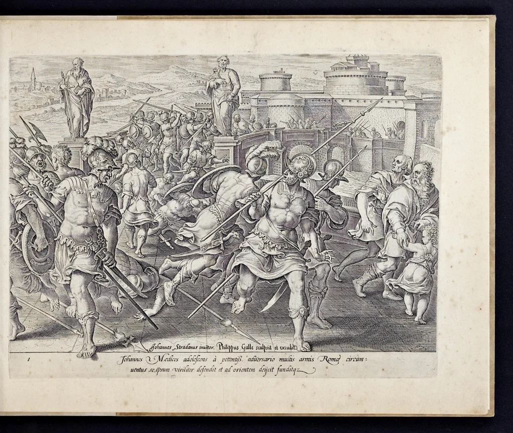 An illustration from Mediceae familiae rervm feliciter gestarvm victoriae et trivmphi, 1583, leaf 6