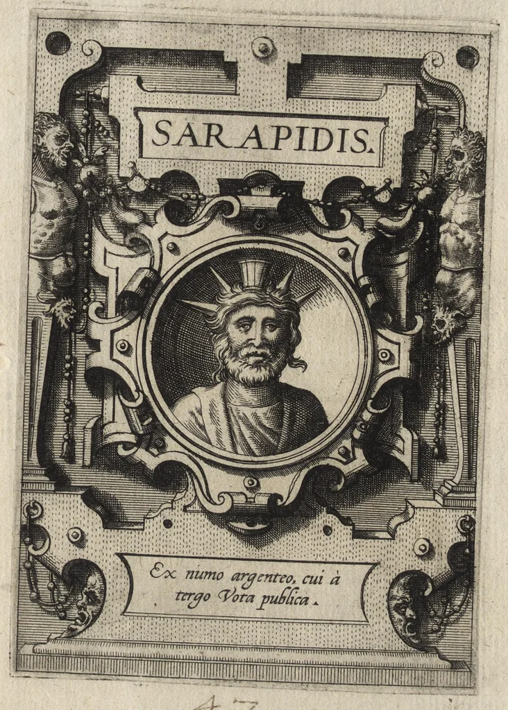 An illustration from Deorvm dearvmqve capita : ex vetustis numismatibus in gratiam antiquitatis studiosorum effigiata et edita : ex museo Abrahami Ortelii, 1582, leaf 106