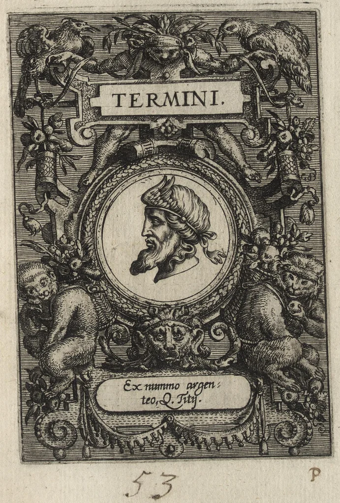 An illustration from Deorvm dearvmqve capita : ex vetustis numismatibus in gratiam antiquitatis studiosorum effigiata et edita : ex museo Abrahami Ortelii, 1582, leaf 118