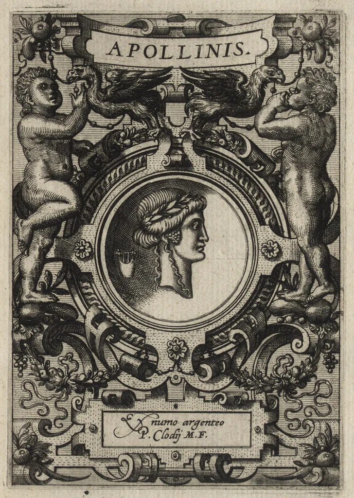 An illustration from Deorvm dearvmqve capita : ex vetustis numismatibus in gratiam antiquitatis studiosorum effigiata et edita : ex museo Abrahami Ortelii, 1582, leaf 18