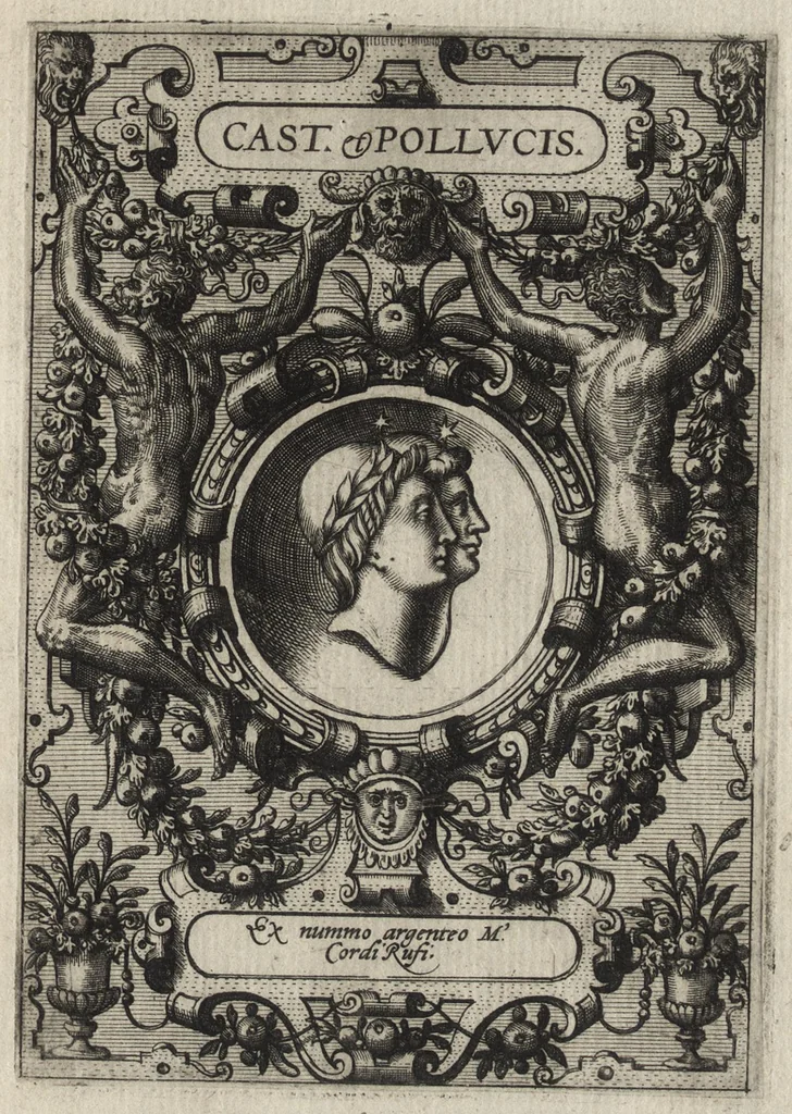 An illustration from Deorvm dearvmqve capita : ex vetustis numismatibus in gratiam antiquitatis studiosorum effigiata et edita : ex museo Abrahami Ortelii, 1582, leaf 26