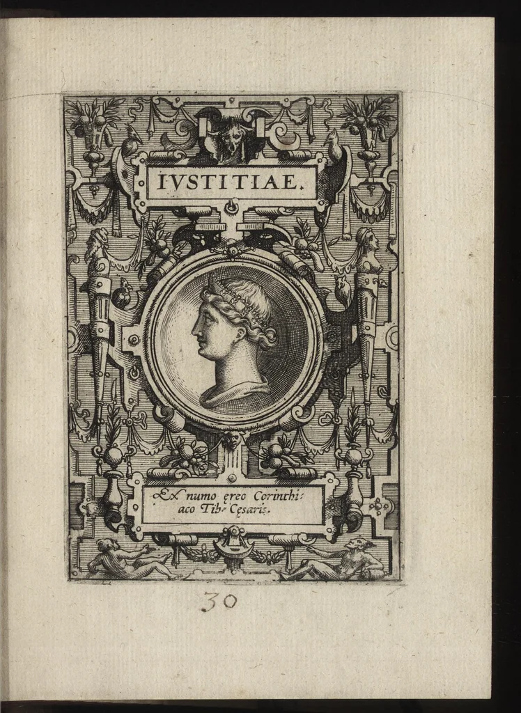 An illustration from Deorvm dearvmqve capita : ex vetustis numismatibus in gratiam antiquitatis studiosorum effigiata et edita : ex museo Abrahami Ortelii, 1582, leaf 72