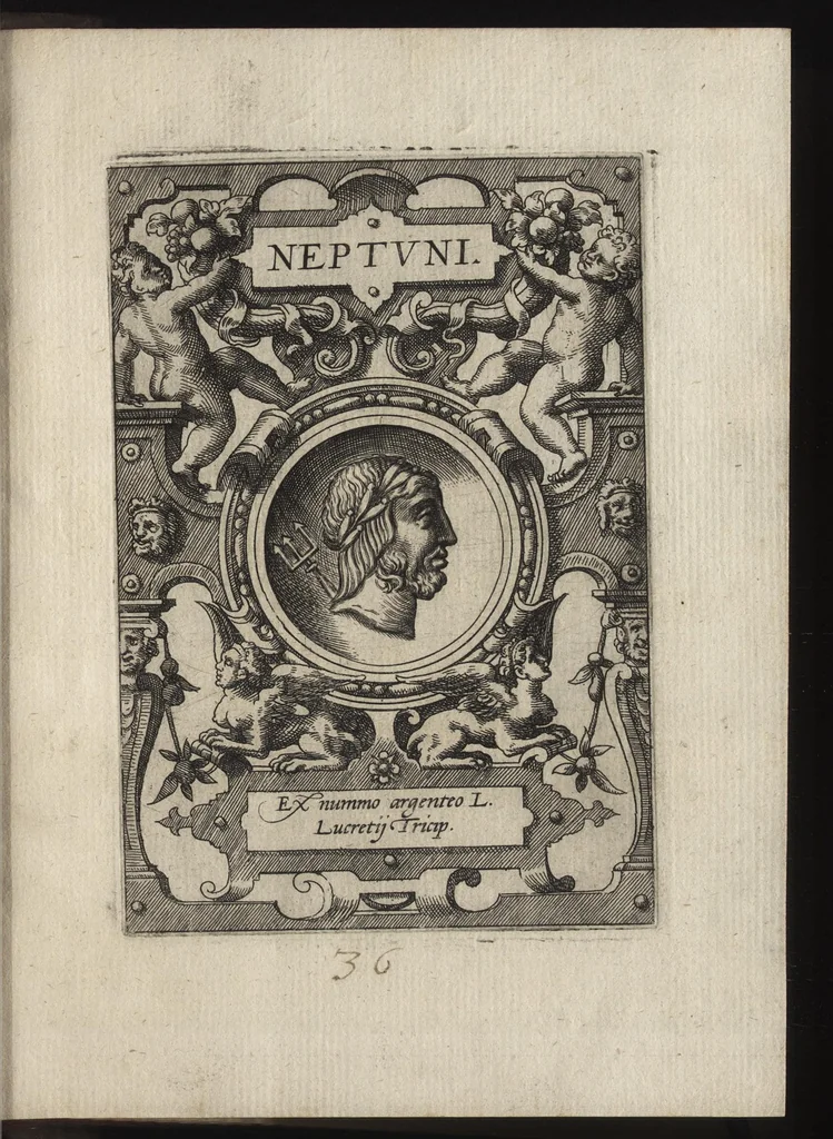 An illustration from Deorvm dearvmqve capita : ex vetustis numismatibus in gratiam antiquitatis studiosorum effigiata et edita : ex museo Abrahami Ortelii, 1582, leaf 84