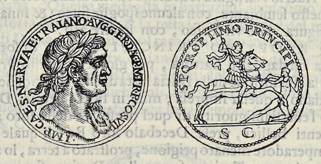 An illustration from Discorso di M. Sebastiano Erizzo sopra le medaglie de gli antichi : con la particolar dichiaratione di esse medaglie : nellaquale oltre all'istoria de gli imperadori romani, si contengono le imagini delle deità dei gentili, con le loro allegorie : & insieme vna varia & piena cognitione delle antichità, 1568, leaf 322