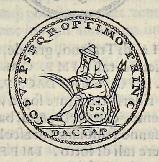 An illustration from Discorso di M. Sebastiano Erizzo sopra le medaglie de gli antichi : con la particolar dichiaratione di esse medaglie : nellaquale oltre all'istoria de gli imperadori romani, si contengono le imagini delle deità dei gentili, con le loro allegorie : & insieme vna varia & piena cognitione delle antichità, 1568, leaf 338