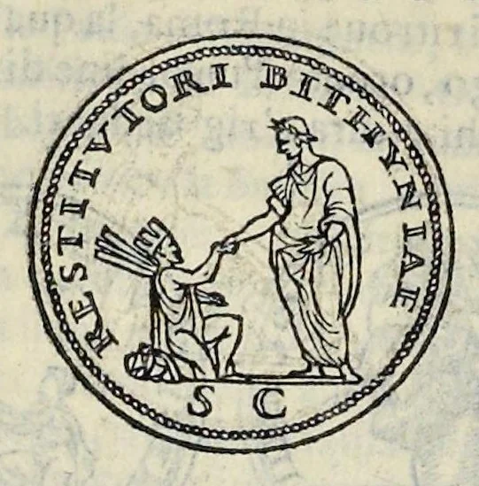 An illustration from Discorso di M. Sebastiano Erizzo sopra le medaglie de gli antichi : con la particolar dichiaratione di esse medaglie : nellaquale oltre all'istoria de gli imperadori romani, si contengono le imagini delle deità dei gentili, con le loro allegorie : & insieme vna varia & piena cognitione delle antichità, 1568, leaf 367