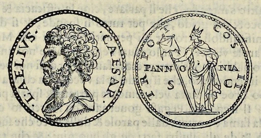 An illustration from Discorso di M. Sebastiano Erizzo sopra le medaglie de gli antichi : con la particolar dichiaratione di esse medaglie : nellaquale oltre all'istoria de gli imperadori romani, si contengono le imagini delle deità dei gentili, con le loro allegorie : & insieme vna varia & piena cognitione delle antichità, 1568, leaf 441