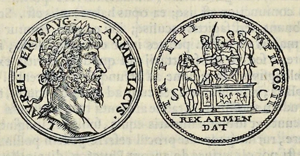 An illustration from Discorso di M. Sebastiano Erizzo sopra le medaglie de gli antichi : con la particolar dichiaratione di esse medaglie : nellaquale oltre all'istoria de gli imperadori romani, si contengono le imagini delle deità dei gentili, con le loro allegorie : & insieme vna varia & piena cognitione delle antichità, 1568, leaf 523