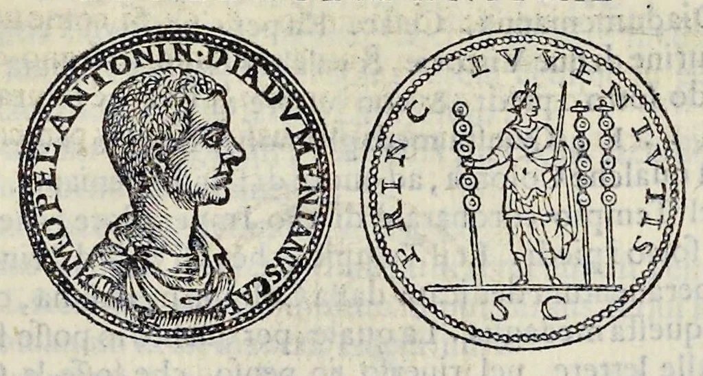 An illustration from Discorso di M. Sebastiano Erizzo sopra le medaglie de gli antichi : con la particolar dichiaratione di esse medaglie : nellaquale oltre all'istoria de gli imperadori romani, si contengono le imagini delle deità dei gentili, con le loro allegorie : & insieme vna varia & piena cognitione delle antichità, 1568, leaf 666