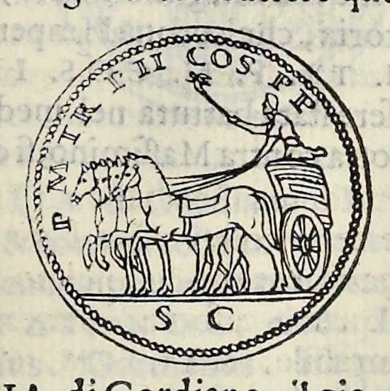 An illustration from Discorso di M. Sebastiano Erizzo sopra le medaglie de gli antichi : con la particolar dichiaratione di esse medaglie : nellaquale oltre all'istoria de gli imperadori romani, si contengono le imagini delle deità dei gentili, con le loro allegorie : & insieme vna varia & piena cognitione delle antichità, 1568, leaf 714