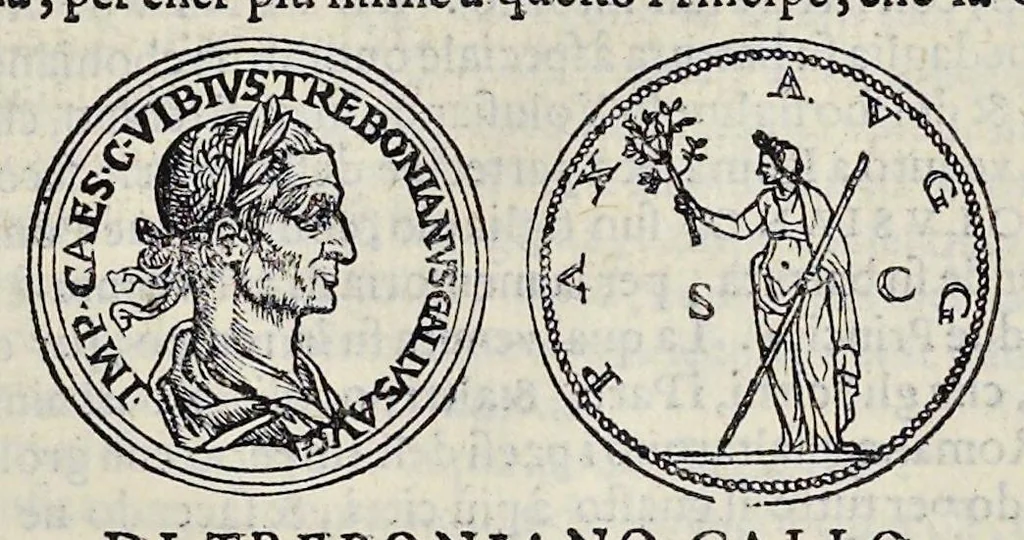 An illustration from Discorso di M. Sebastiano Erizzo sopra le medaglie de gli antichi : con la particolar dichiaratione di esse medaglie : nellaquale oltre all'istoria de gli imperadori romani, si contengono le imagini delle deità dei gentili, con le loro allegorie : & insieme vna varia & piena cognitione delle antichità, 1568, leaf 770
