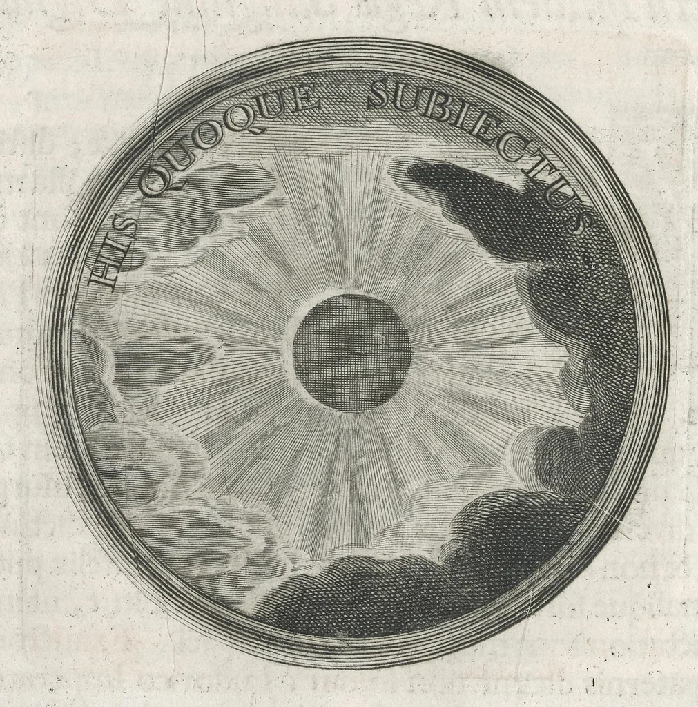 An illustration from Descriptio historica utruisque fortunae Maximiliani Emmanuelis ... : S.R.I. Archi-Dapiferi et Electoris ... : secundum heroica majorum suorum exempla Herculeis laboribus repraesentata, tabula serenissimi stemmatis leonini, aeneisque ducum bavaricorum figuris et emblematibus adornata ..., 1715, leaf 121