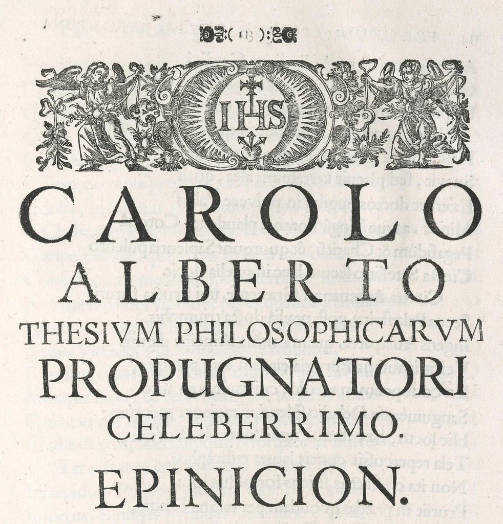 An illustration from Descriptio historica utruisque fortunae Maximiliani Emmanuelis ... : S.R.I. Archi-Dapiferi et Electoris ... : secundum heroica majorum suorum exempla Herculeis laboribus repraesentata, tabula serenissimi stemmatis leonini, aeneisque ducum bavaricorum figuris et emblematibus adornata ..., 1715, leaf 418