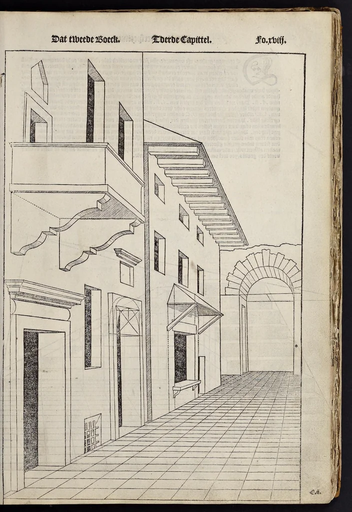 An illustration from Den eersten [-tweeden, vijfsten] boeck van architecturen, 1553, leaf 68