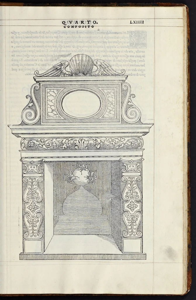 An illustration from Regole generali di architettvra sopra le cinqve maniere de gliedifici : cioè, thoscano, dorico, ionico, corinthio, e composito, con gliessempi de l'antiqvita, che per la maggior parte concordano con la dottrina di Vitrvvio, 1540, leaf 126