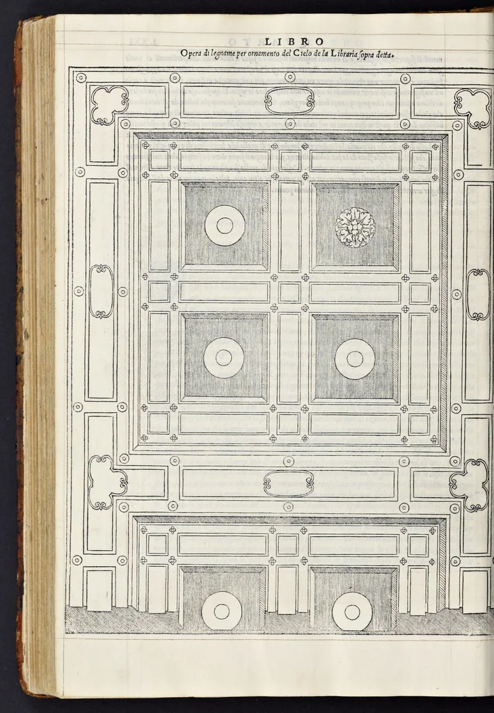 An illustration from Regole generali di architettvra sopra le cinqve maniere de gliedifici : cioè, thoscano, dorico, ionico, corinthio, e composito, con gliessempi de l'antiqvita, che per la maggior parte concordano con la dottrina di Vitrvvio, 1540, leaf 141