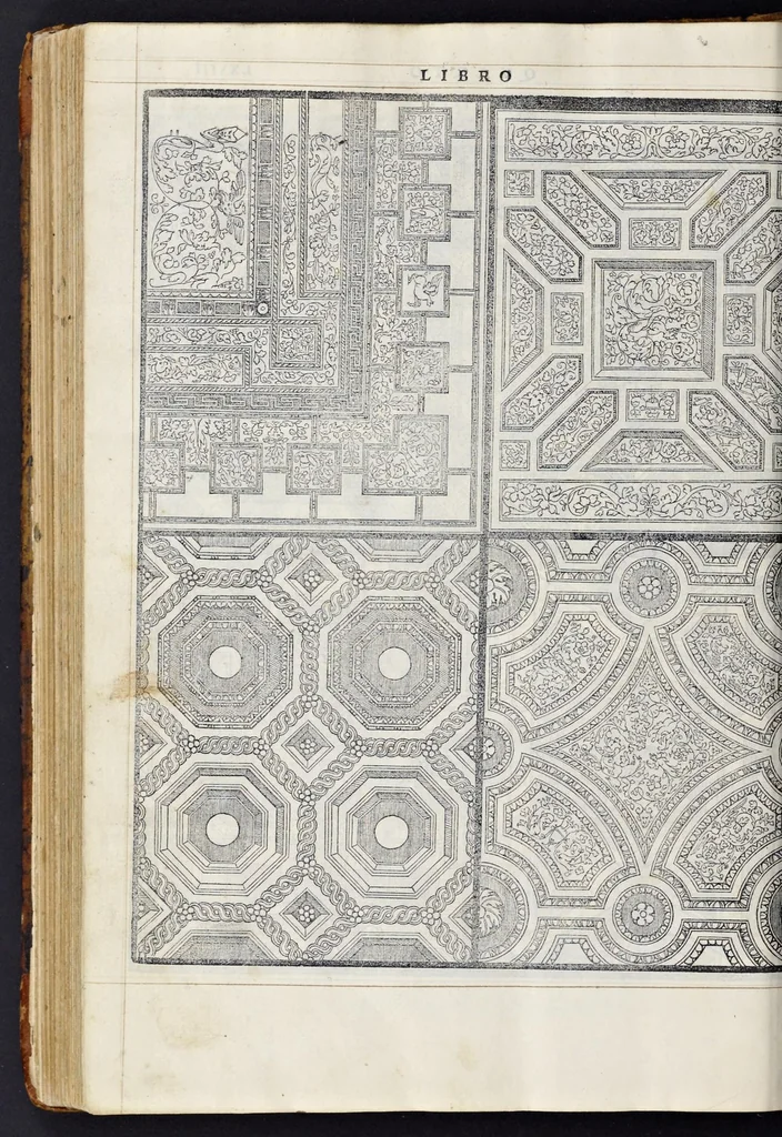An illustration from Regole generali di architettvra sopra le cinqve maniere de gliedifici : cioè, thoscano, dorico, ionico, corinthio, e composito, con gliessempi de l'antiqvita, che per la maggior parte concordano con la dottrina di Vitrvvio, 1540, leaf 145