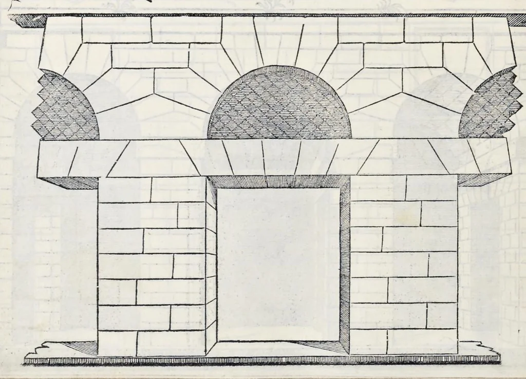 An illustration from Regole generali di architettvra sopra le cinqve maniere de gliedifici : cioè, thoscano, dorico, ionico, corinthio, e composito, con gliessempi de l'antiqvita, che per la maggior parte concordano con la dottrina di Vitrvvio, 1540, leaf 15