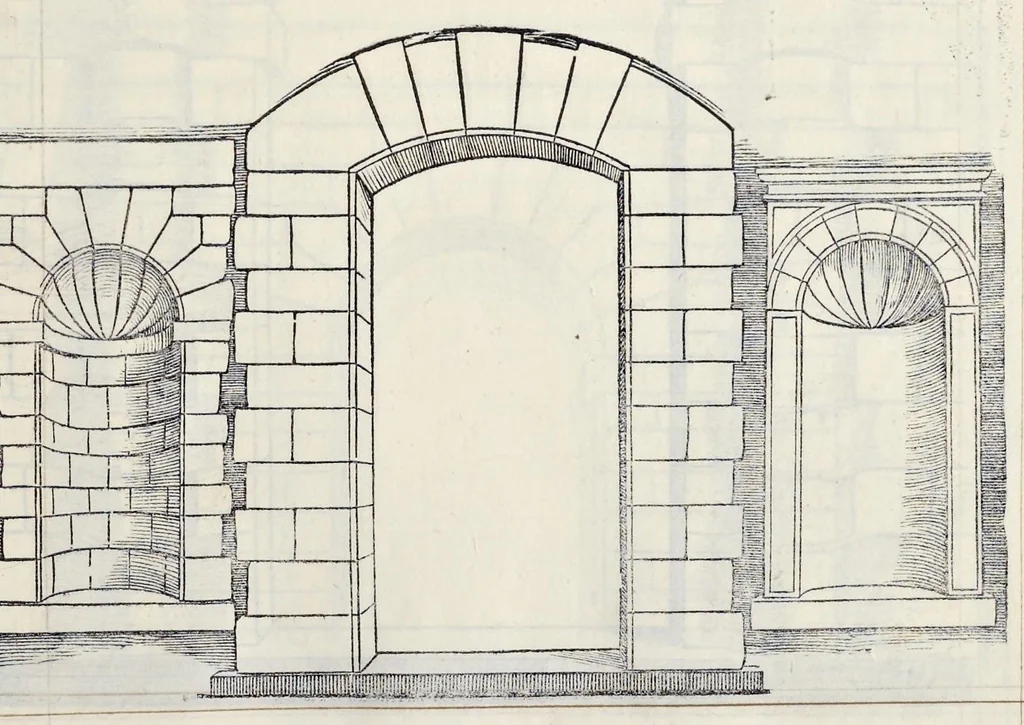 An illustration from Regole generali di architettvra sopra le cinqve maniere de gliedifici : cioè, thoscano, dorico, ionico, corinthio, e composito, con gliessempi de l'antiqvita, che per la maggior parte concordano con la dottrina di Vitrvvio, 1540, leaf 20