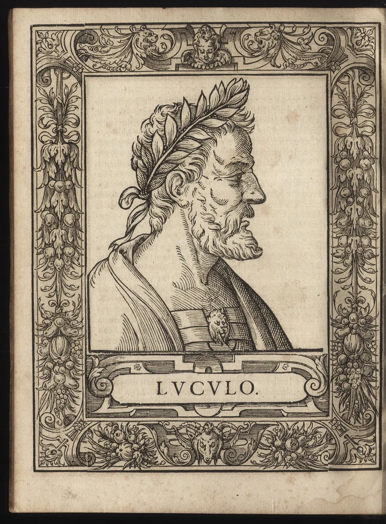 An illustration from Heroicos hechos, y vidas de varones yllvstres, asy Griegos, como Romanos, 1576, leaf 93