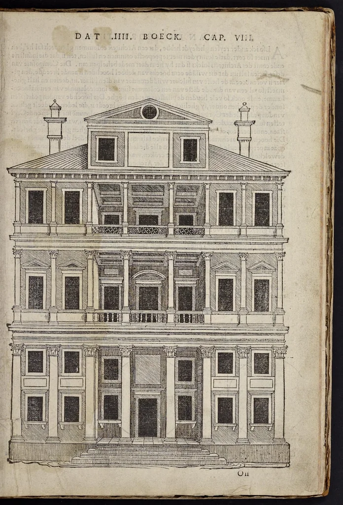 An illustration from Generale reglen der architectvren op de vyve manieren van edificien : te vveten Thvscana, Dorica, Ionica, Corinthia, ende composita, metden exemplen der antiqviteiten die int meeste deel concorderen metde leeringhe van Vitrvvio, 1539, leaf 108