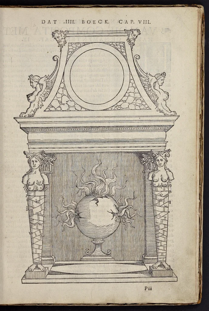 An illustration from Generale reglen der architectvren op de vyve manieren van edificien : te vveten Thvscana, Dorica, Ionica, Corinthia, ende composita, metden exemplen der antiqviteiten die int meeste deel concorderen metde leeringhe van Vitrvvio, 1539, leaf 118