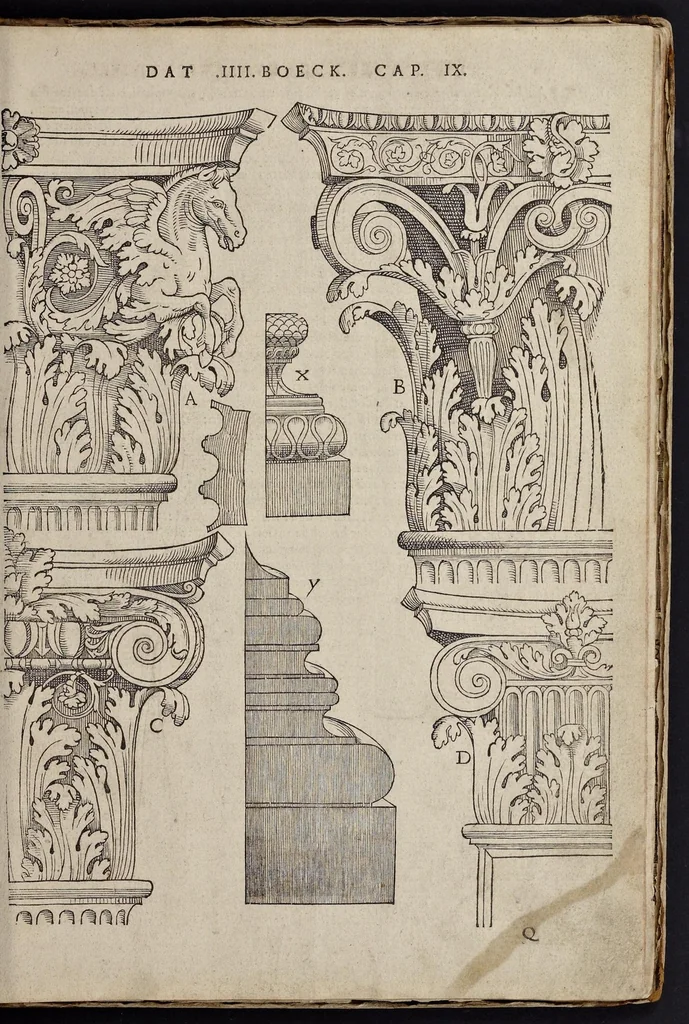 An illustration from Generale reglen der architectvren op de vyve manieren van edificien : te vveten Thvscana, Dorica, Ionica, Corinthia, ende composita, metden exemplen der antiqviteiten die int meeste deel concorderen metde leeringhe van Vitrvvio, 1539, leaf 122