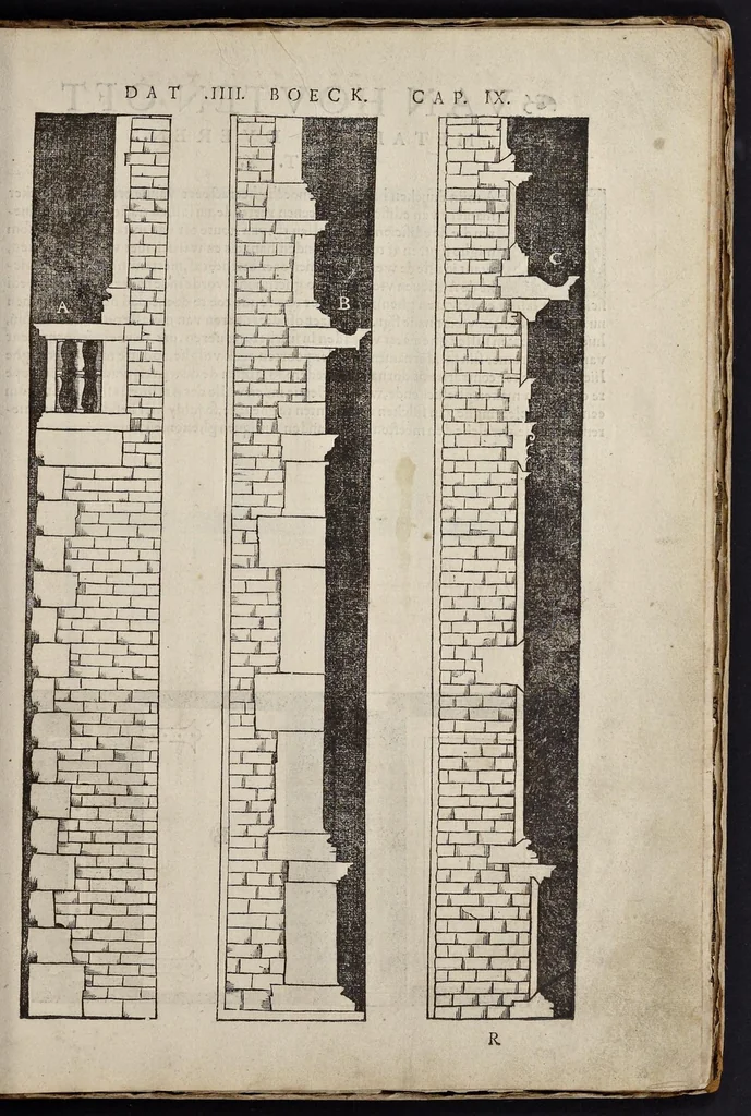 An illustration from Generale reglen der architectvren op de vyve manieren van edificien : te vveten Thvscana, Dorica, Ionica, Corinthia, ende composita, metden exemplen der antiqviteiten die int meeste deel concorderen metde leeringhe van Vitrvvio, 1539, leaf 130