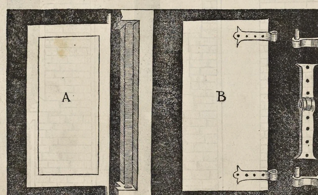 An illustration from Generale reglen der architectvren op de vyve manieren van edificien : te vveten Thvscana, Dorica, Ionica, Corinthia, ende composita, metden exemplen der antiqviteiten die int meeste deel concorderen metde leeringhe van Vitrvvio, 1539, leaf 131