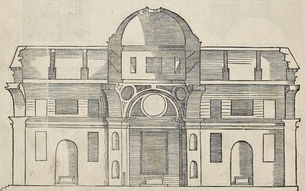 An illustration from Generale reglen der architectvren op de vyve manieren van edificien : te vveten Thvscana, Dorica, Ionica, Corinthia, ende composita, metden exemplen der antiqviteiten die int meeste deel concorderen metde leeringhe van Vitrvvio, 1539, leaf 169